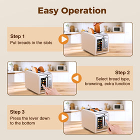RONGBEST cream toaster independent controls and auto shut-off safety