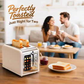 RONGBEST cream toaster removable crumb tray for quick cleanup