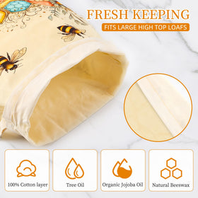 Ronxzas Bread Bags store a loaf with breathable storage on the counter.