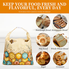 Ronxzas Beeswax Bread Bags eco-friendly materials provide sustainable storage.