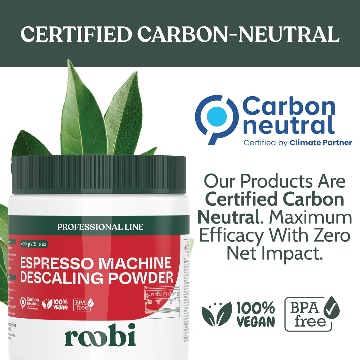 Roobi descaling powder is compatible with Breville and Nespresso.