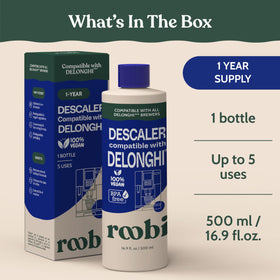 Roobi measuring cap showing five-use design for cost-efficient cleaning