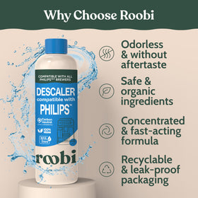 Roobi two-bottles pack demonstrates year-long descaling power