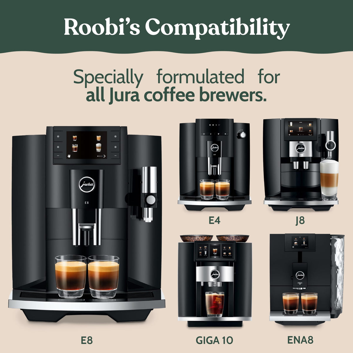 Roobi Jura descaling tablets improves coffee taste after cleaning brewing path