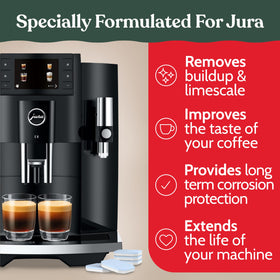 Roobi Jura descaling tablet dissolving – fast action to remove buildup