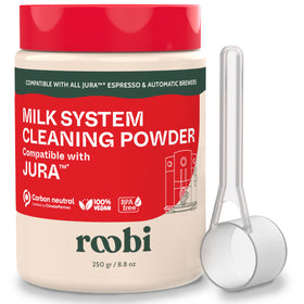Roobi Jura milk system cleaning powder bottle for maintenance