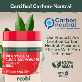 Roobi odor-free cleaning leaves fresh coffee aroma