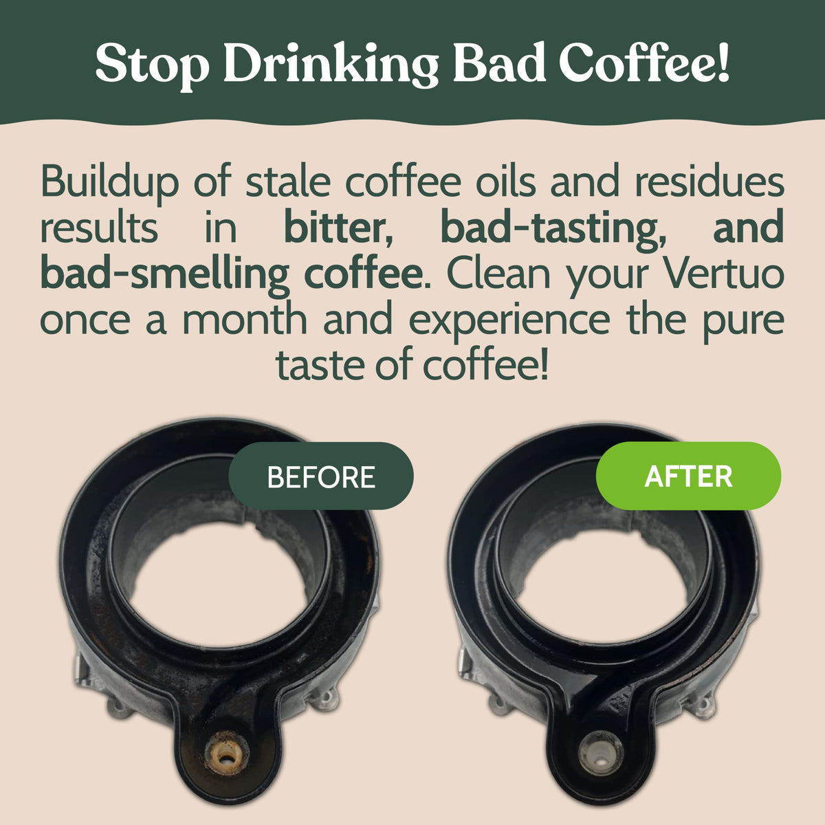 Roobi tablets deliver odor-free cleaning for a fresh cup
