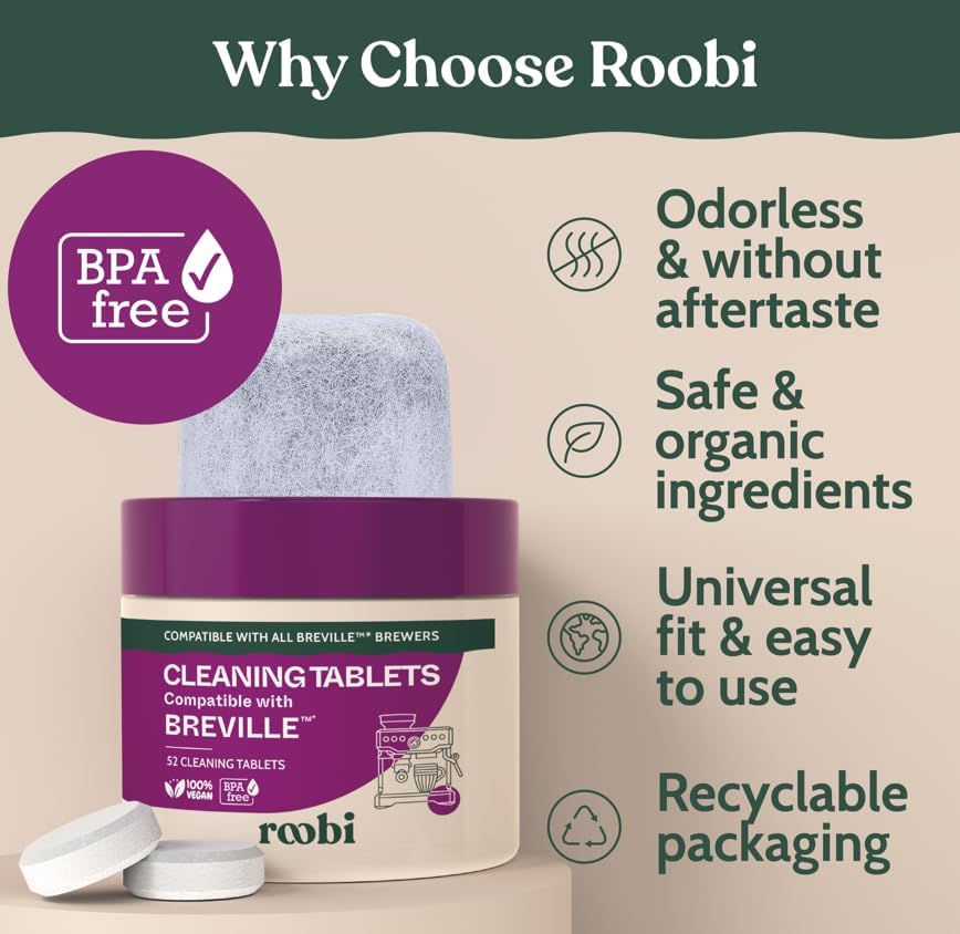 Roobi one-year supply box with tablets and filters visible.