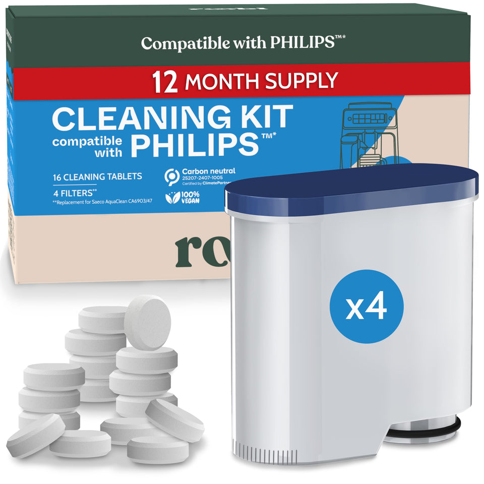 Roobi Philips cleaning tablets for espresso remove residues to refresh flavor after daily use