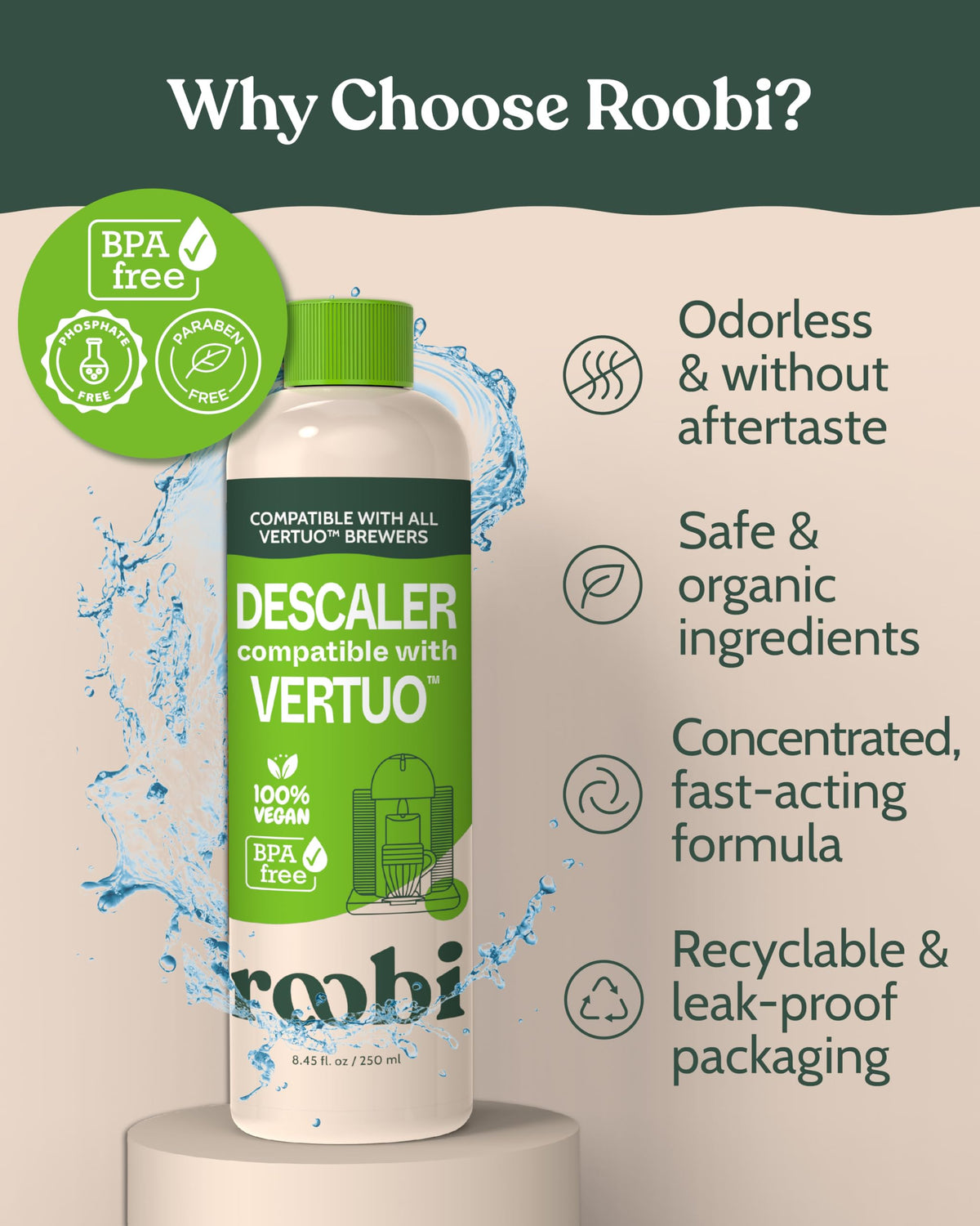 Roobi Vertuo OriginalLine compatibility enables broad cleaning use