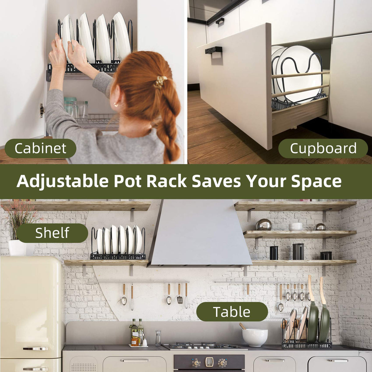 ROOHUA compact 22.8 by 7 by 7 inches fits under counters and shelves.