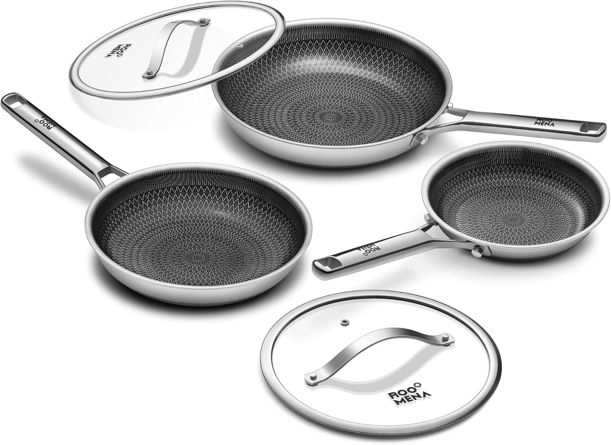 Roomena 8-inch nonstick frying pan for easy release and quick cleanup
