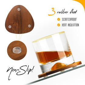 Roonin coasters showing condensation control to protect surfaces.