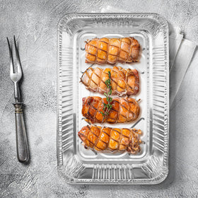 Roponan catering pans ideal for weddings, buffets, and large events.