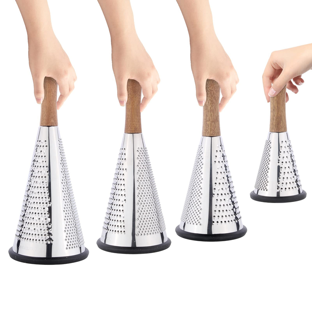 ROQILA XL cone grater measures 11.8 by 5.1 inches for versatility
