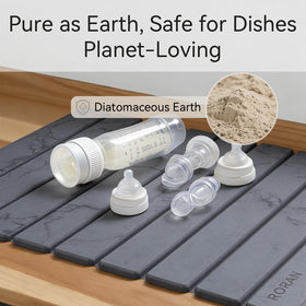 Roran Stone Drying Mat uses diatomaceous-earth surface for quick moisture removal.
