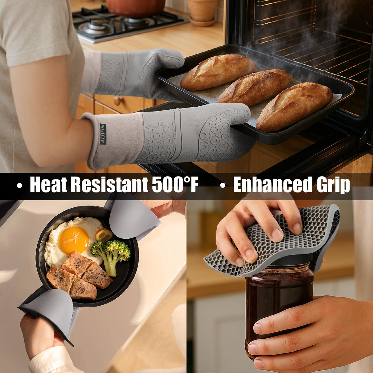 Rorecay BPA-free silicone set for safe kitchen use