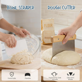 RORECAY dough whisk included for quick mixing and smooth dough