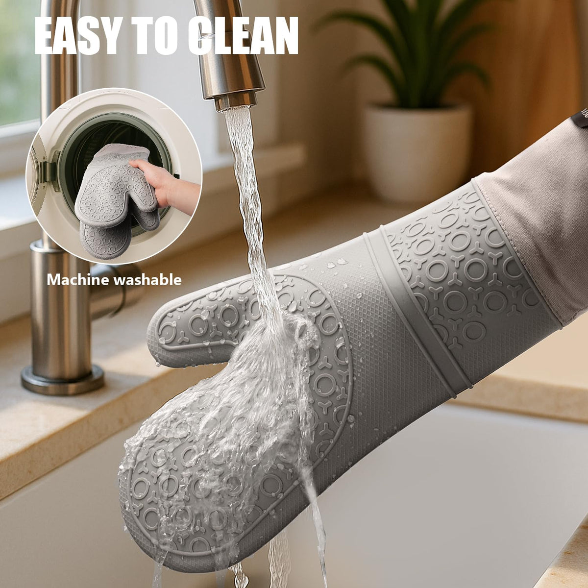 Rorecay machine washable mitts stay clean and fresh