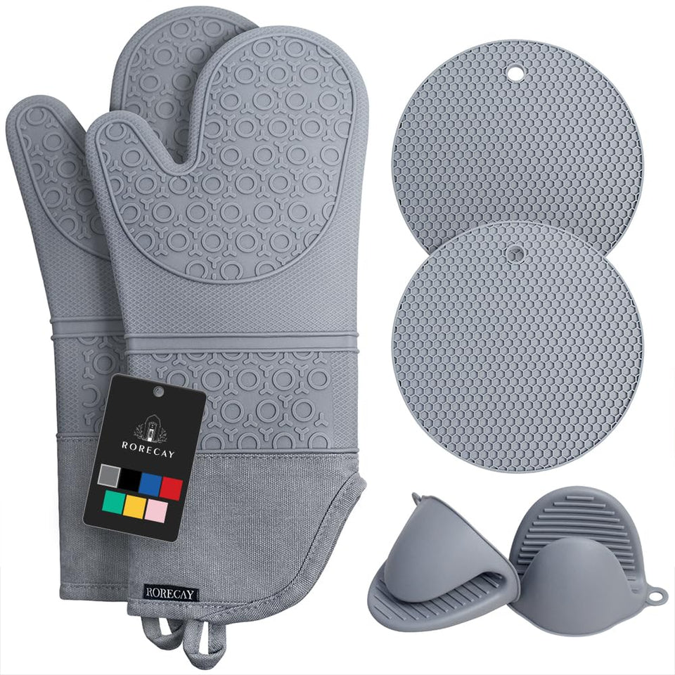 Rorecay extralong oven mitt ready to grip hot pots safely