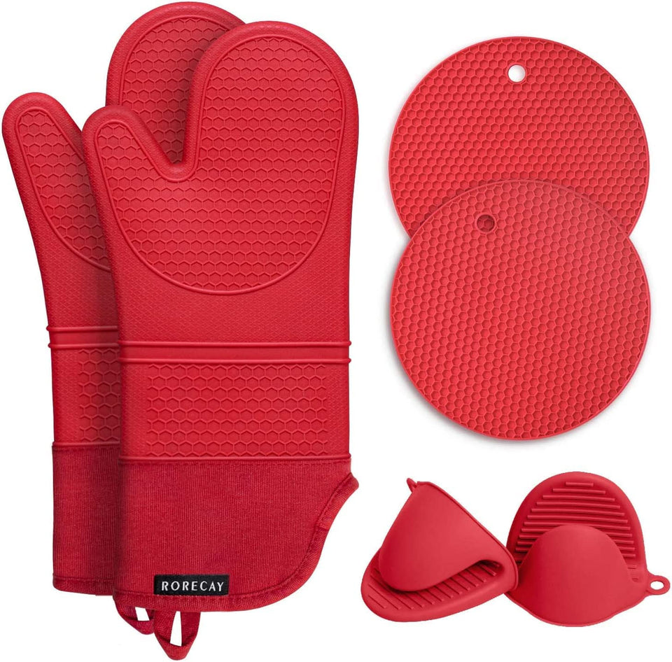 Rorecay oven mitts 15in extralong protect hands and forearms during baking