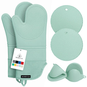 Rorecay 15-inch oven mitts with honeycomb grip for secure handling