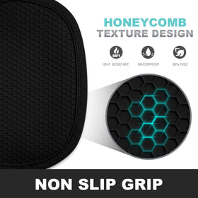 Rorecay pot holder with pocket and ergonomic oval shape for easy use.