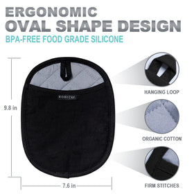 Rorecay pot holders are easy to clean and machine washable.