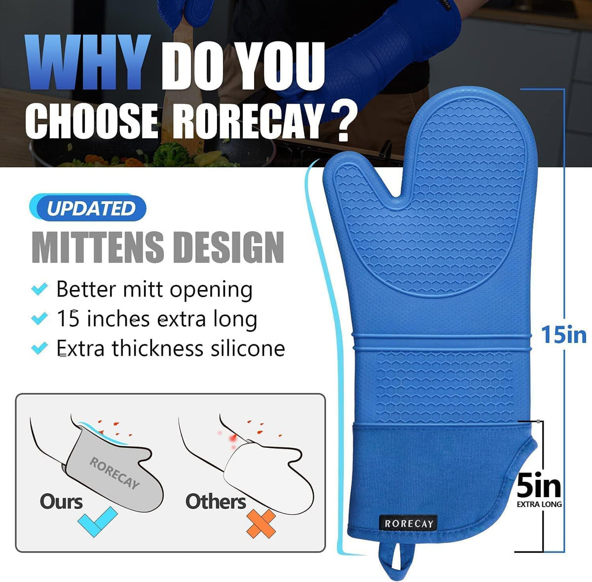 Rorecay silicone trivet 7x7 guards countertops from hot cookware.