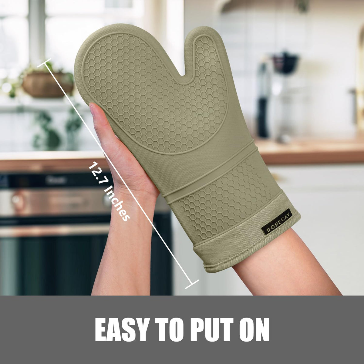 Rorecay silicone trivets protect countertops during baking.