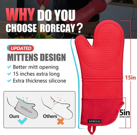 Rorecay silicone trivets 7x7in protect countertops from hot pots