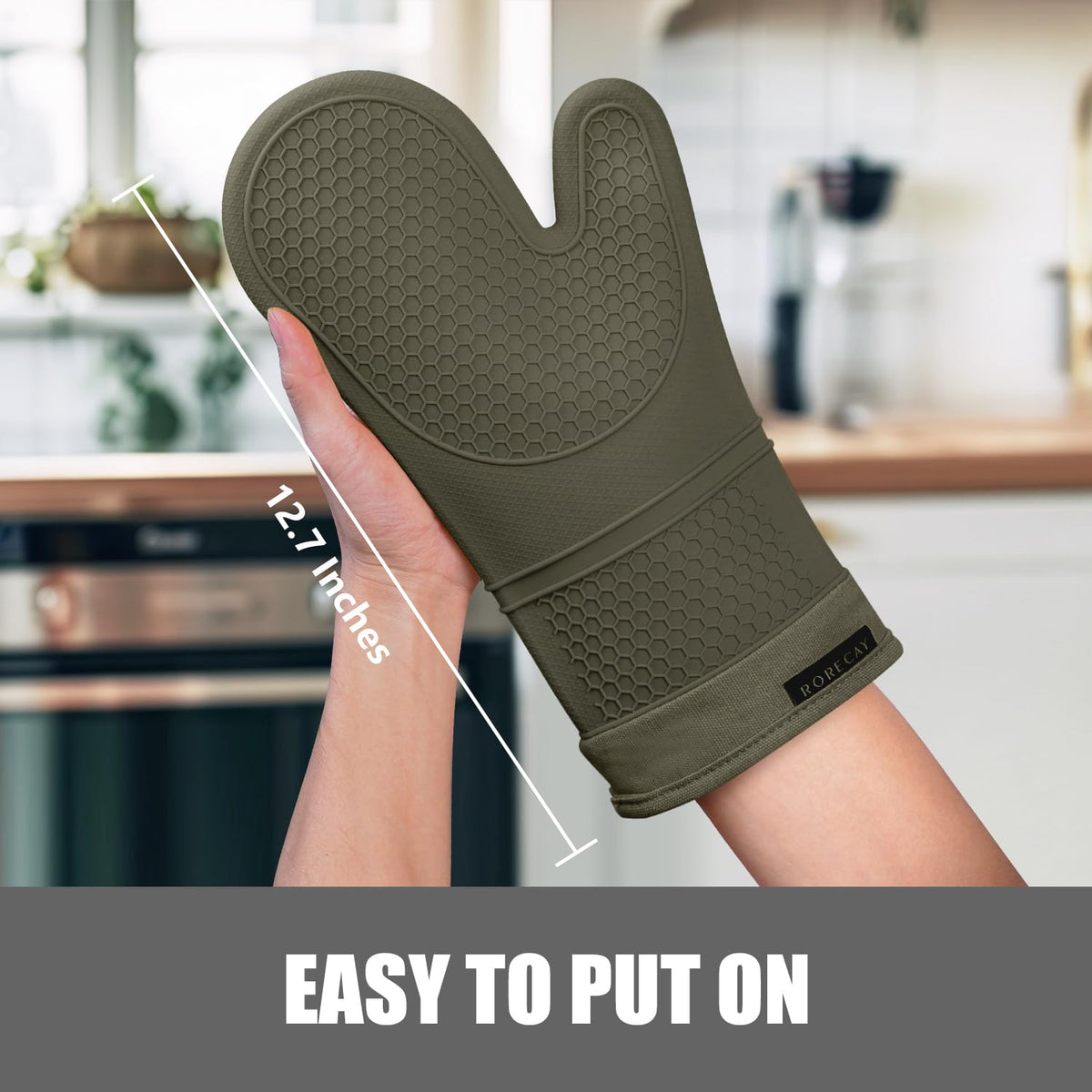 Rorecay silicone trivets forest night, 7x7 inches, protects countertops during cooking.