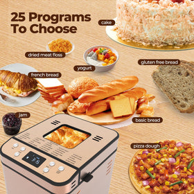 Rosewill 2 lb loaf capacity ideal for family breakfasts and small gatherings.