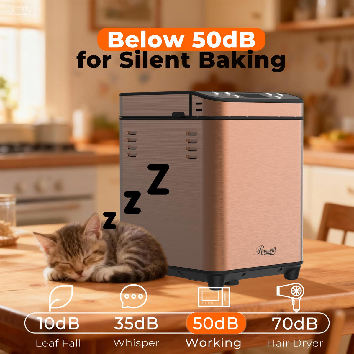 Rosewill durable metal body provides sturdy performance during frequent baking.