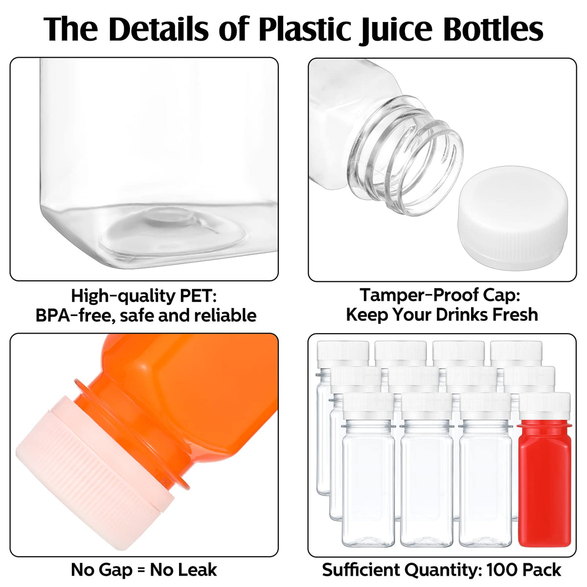Roshtia 100pcs pack with white caps for convenient portioning and branding