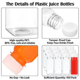 Roshtia 100pcs pack with white caps for convenient portioning and branding