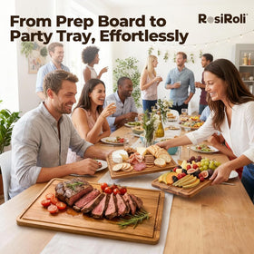 RosiRoli acacia cutting board set of 3 serving board for charcuterie