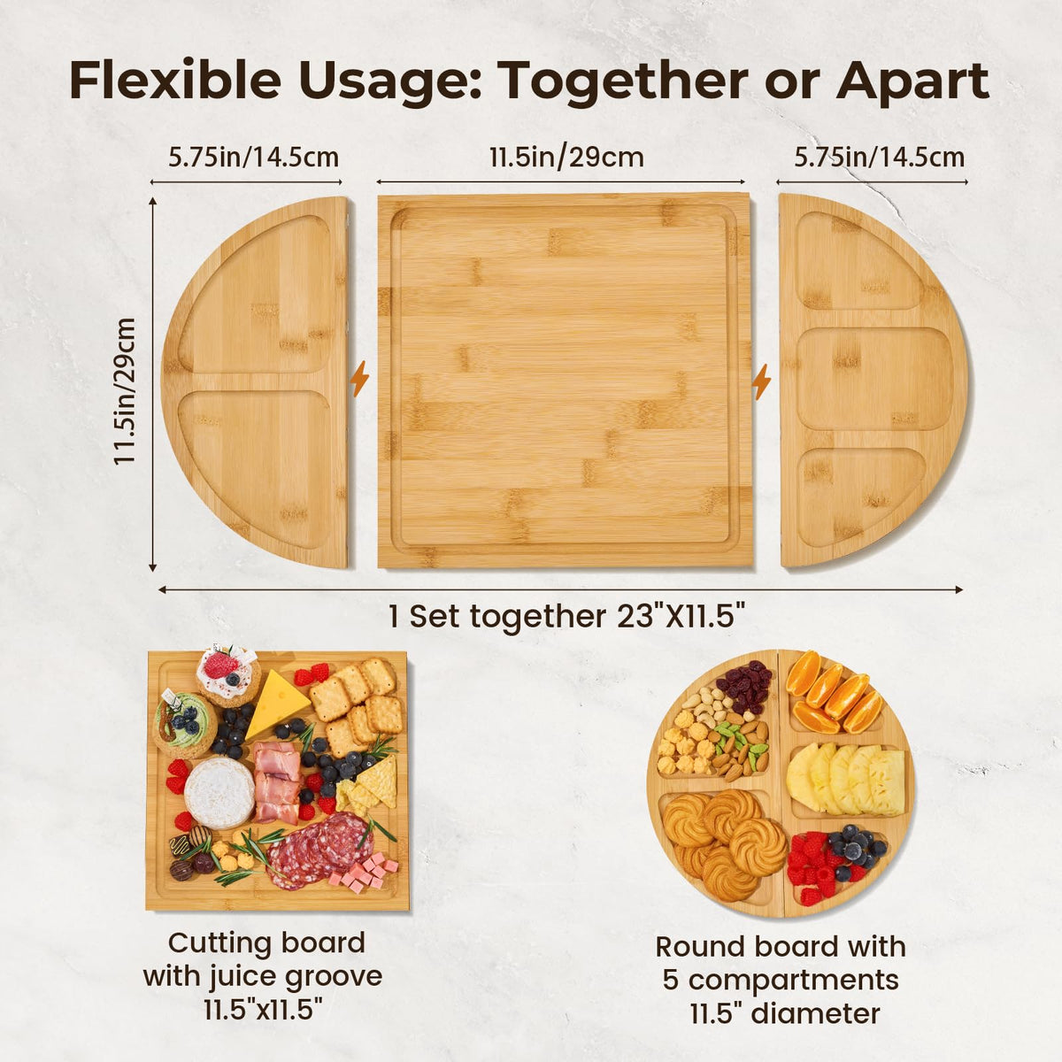 RosiRoli raised rims on trays prevent snacks from sliding