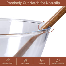ROSOS acacia wooden spatula-slotted ideal for flipping without scratching pans