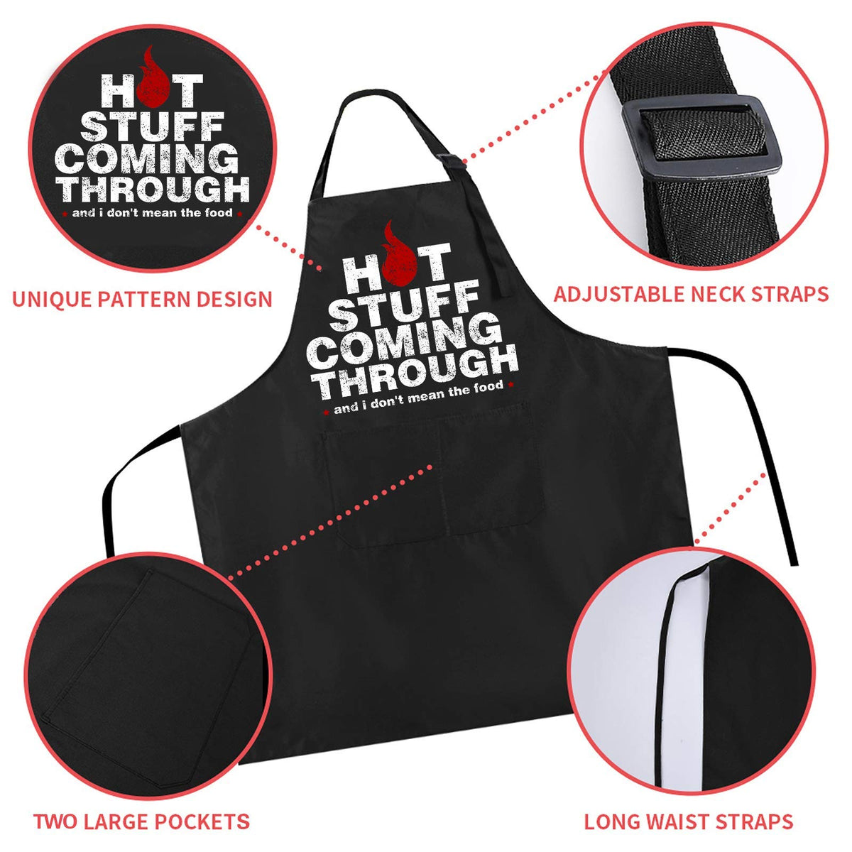 Rosoz apron pocket detail featuring two large pockets for tools and phone