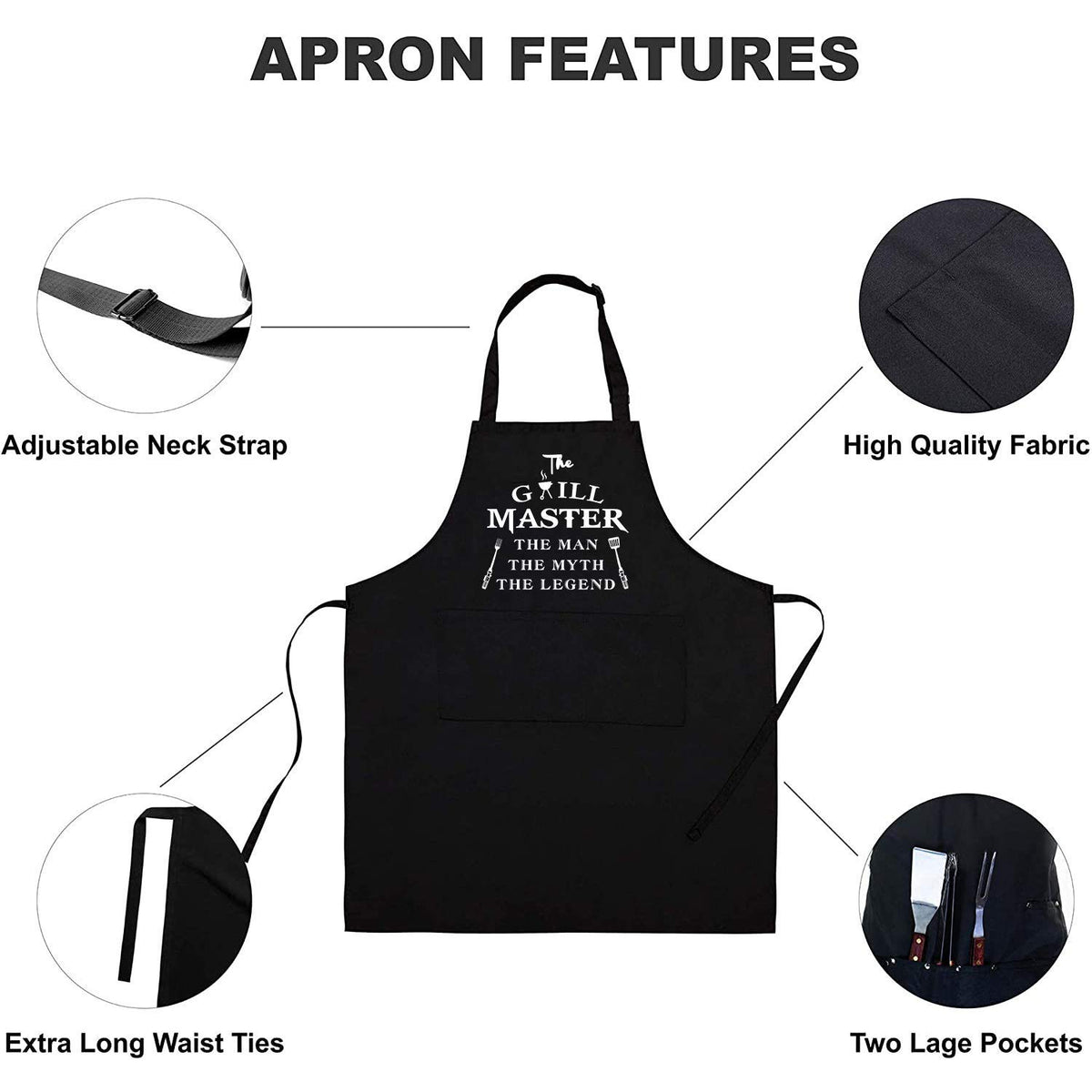 Rosoz waterproof and oil-proof fabric protects clothes during cooking.