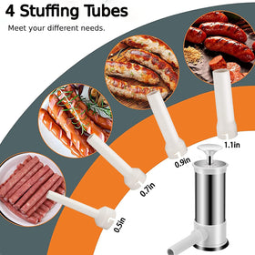 ROSROSE sausage stuffer uses food-grade SUS304 stainless steel for safe handling.