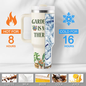 ROSTANTEN car cup holder-friendly tumbler for garden trips and commutes