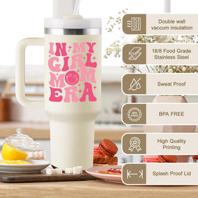 ROSTANTEN 40oz tumbler with straw ideal for iced drinks and smoothies.
