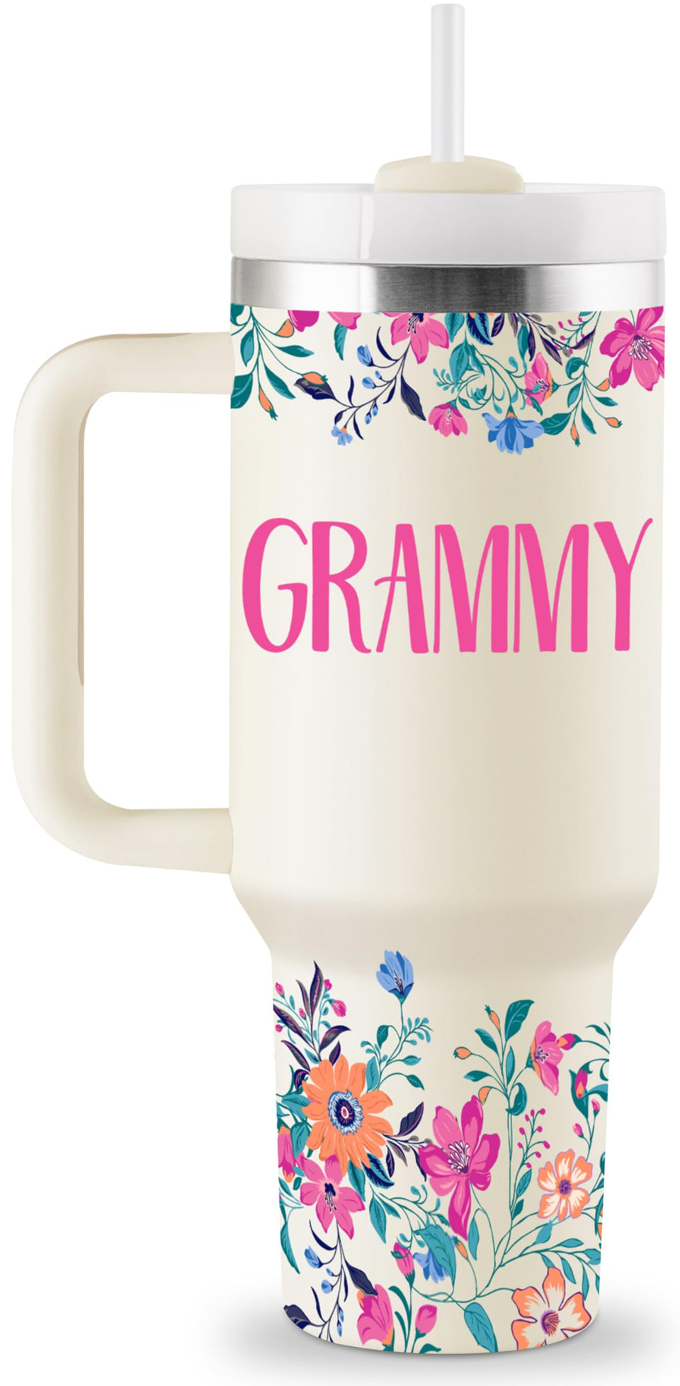 ROSTANTEN Grammy Tumbler 40oz with lid and straw for on-the-go hydration
