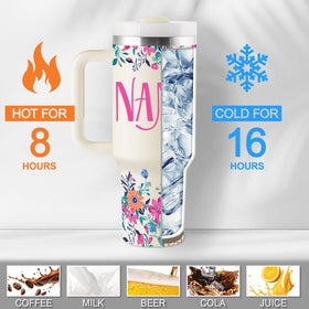 ROSTANTEN Nana tumbler close-up shows premium stainless steel finish.