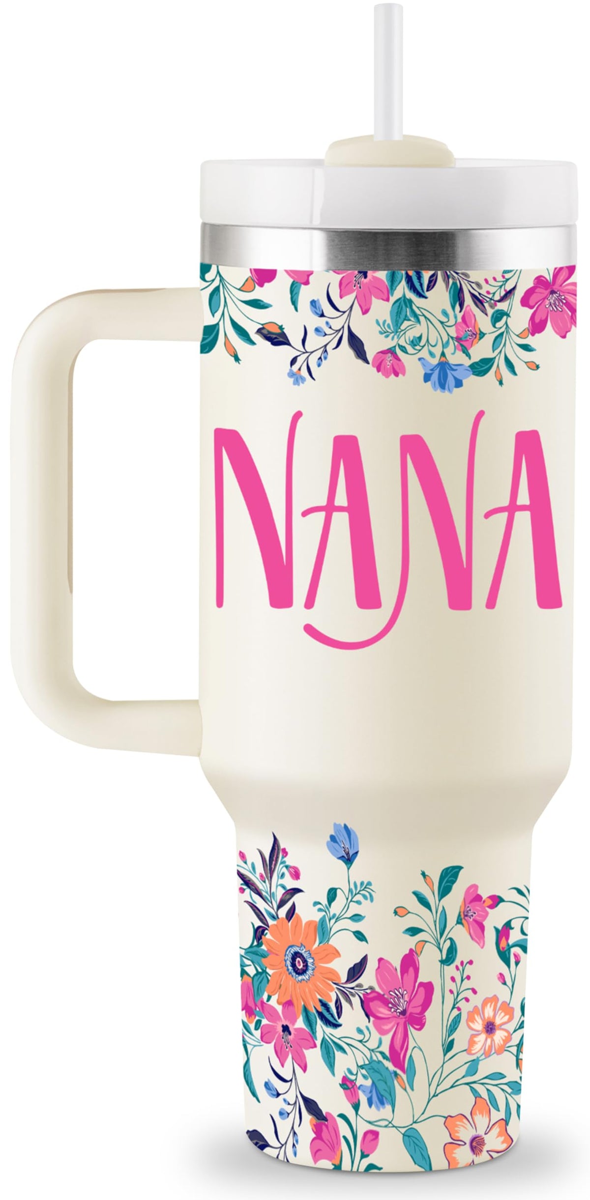 ROSTANTEN Nana tumbler 40oz with lid keeps drinks cold for hours.