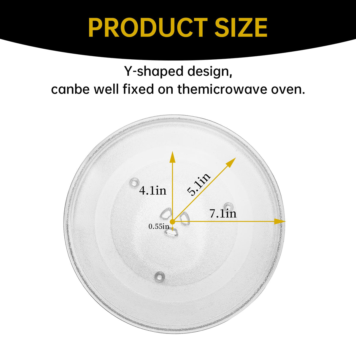 Rotaglass 14-inch turntable plate bottom view demonstrates sturdy construction for reliable performance