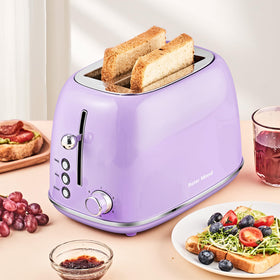 Roter Mond 2-Slice Toaster bagel mode for one-sided toasting.